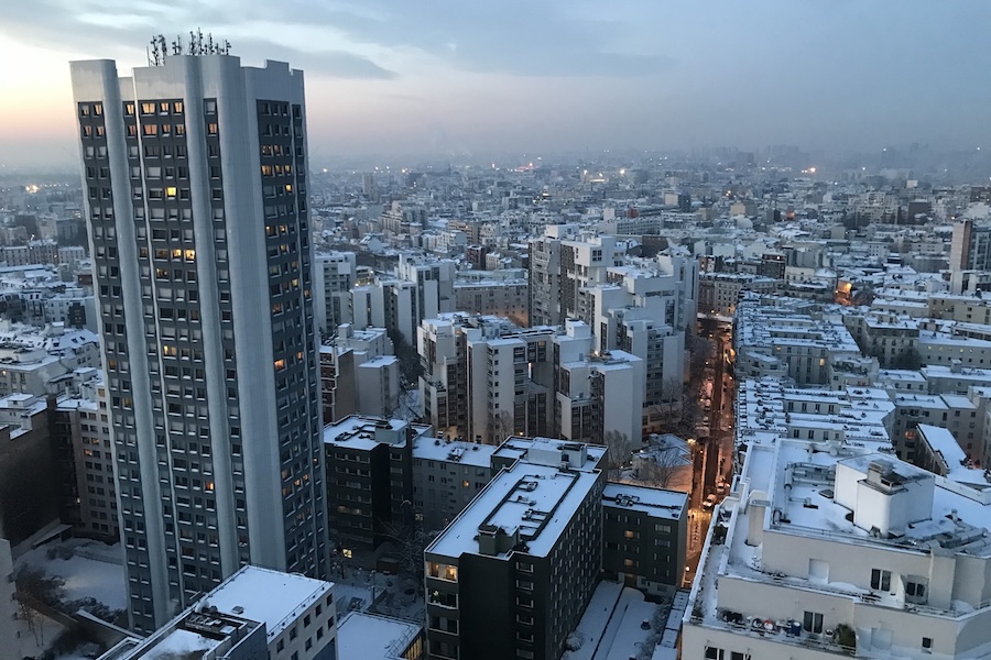 Les toits du 20ème sous la neige